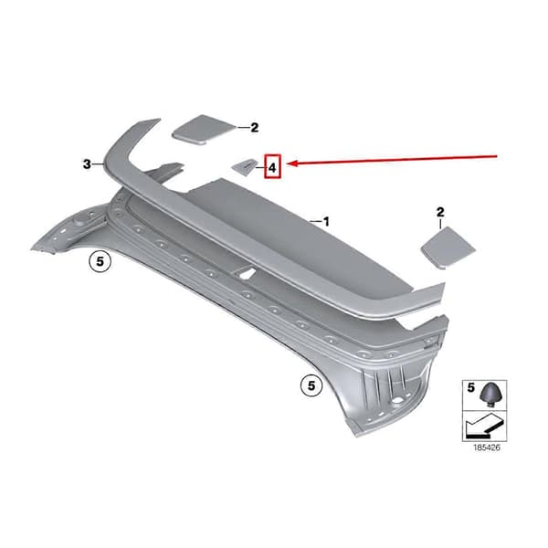 Til Z4 E89 Cabriolet Top Opbevaringsrum Trim Panel Beslag 54377247854