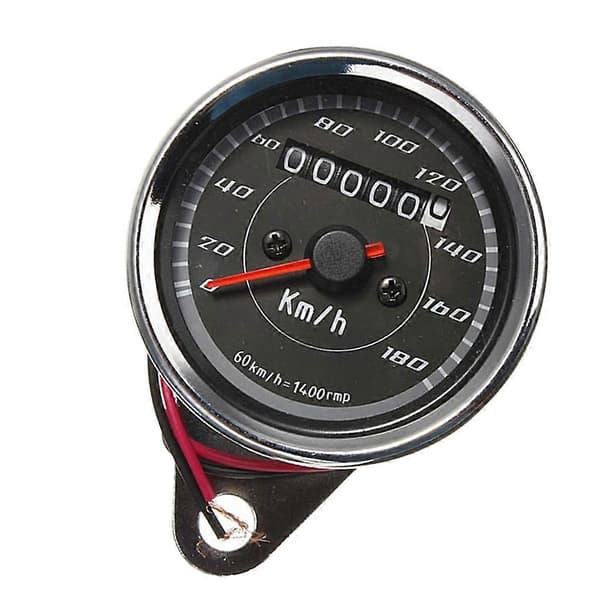 Sort Digital Blå LED Odometer Speedometer Måler 12V Til Motorcykel Knallert