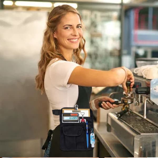 Bältesväska för servitörer - Midjeväska för restaurang Svart