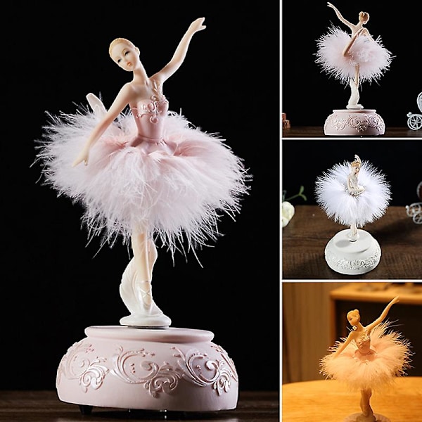 Ballerina-musiikkikellokoriste pyörivällä hameella, kestävä ja pitkäikäinen, hienot yksityiskohdat, paras lahja