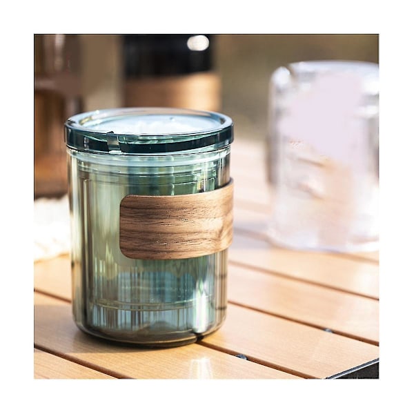 Bærbar 3-i-1 Hæld-over Kaffekande Sæt Bærbart Filter Filterkop Filter Rejse Kaffe Hæld-over Kop, brun-transparent
