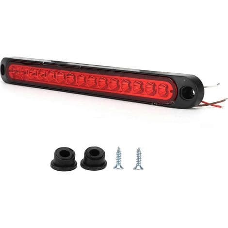 10V-30V 15 LED Bakbrems og Blinklys IP67 Vanntett for Lastebil, Semitrailer, Båt, Tilhenger - Rød
