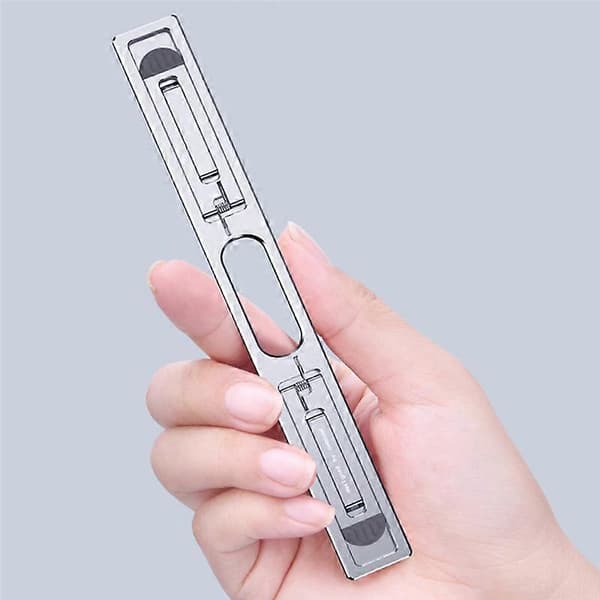 Aluminium Vertikal Laptop Stand til Pro Justerbar Holder Riser Foldbar Bærbar Notebook Stand Grå