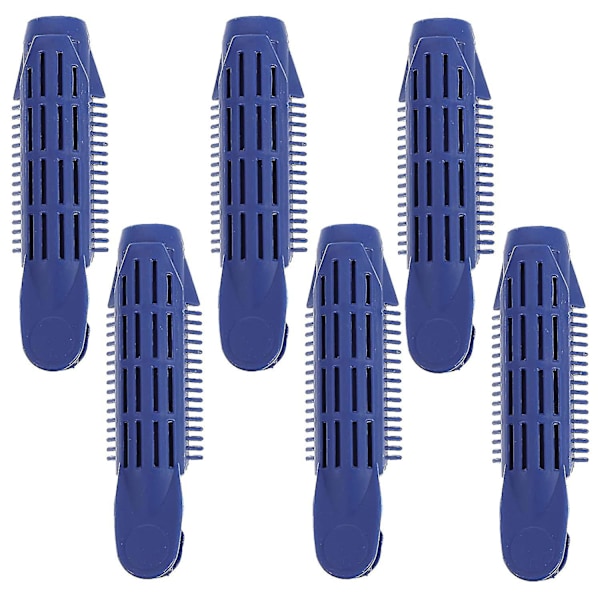 6-pak Volumengivende Hårrodsclips DIY Varme Skadefri Naturlige Buff Hårclips Marineblå