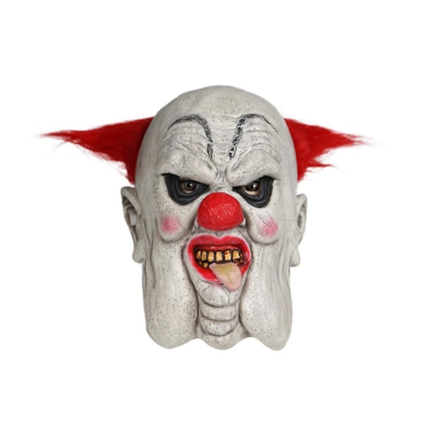 Halloween Stor Röd Rund Näsa Läskig Clown Cosplay Latex Huvudbonad Mask Hjälm Rolig Makeup Fest Fancy Dress Up Rekvisita