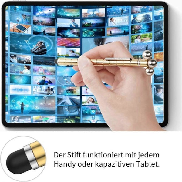 Magnetisk Kulspetspenna, Rolig Multifunktionell Magnetisk Penna (Guld)