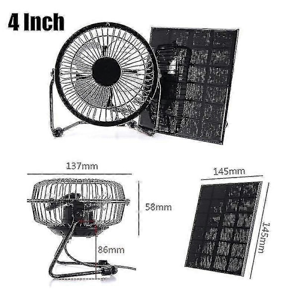 Mini 5w aurinkopaneeli kannettava lämmönpoistotuuletin aurinkosähköpaneeli ft