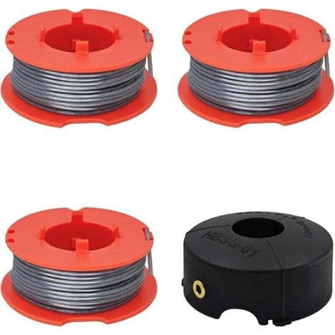 Erstatningsspole for Bosch ART 23/26/30 Combitrim Easytrim gresstrimmer, nylontrådspole for Bosch F016800175 (3 spoler + 1 hette)