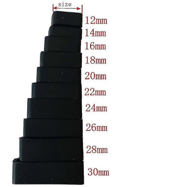 10 stk. Silikon Udskiftningsremme til Ur - FARVE: 30 mm