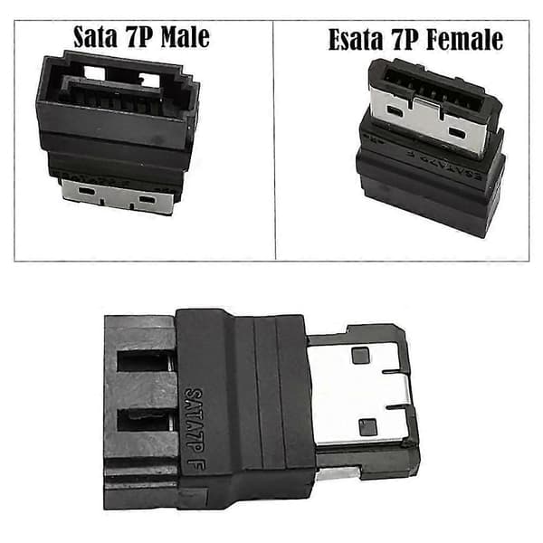 Esata til Sata Adapter 7p Hun Esata til Han Sata Stik til Hurtigere Dataoverførsel Høj Hastighed