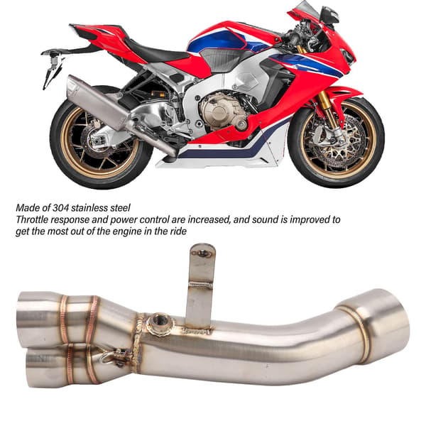 Motorcykel Udstødningsrør 304 Rustfrit Stål Udskiftning til CBR1000RR ABS SP SP2 2017‑2019
