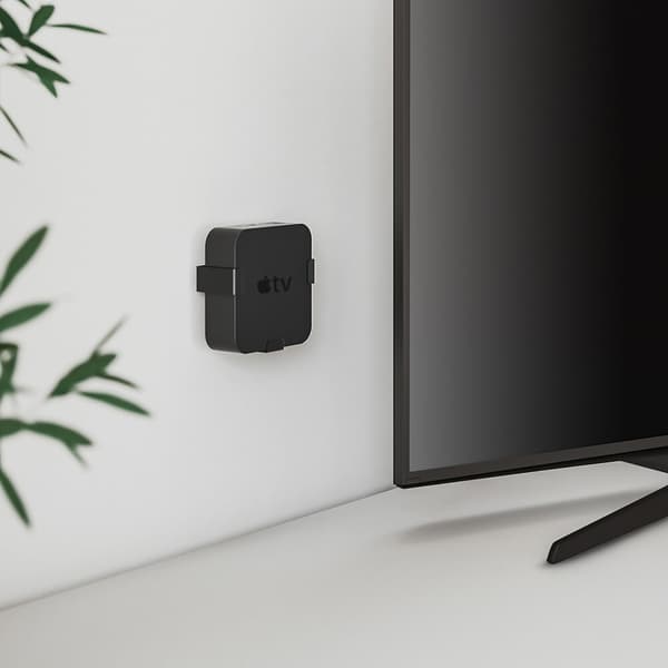 Holder Apple TV HD 4K 1./2./3./4. generasjon. Svart