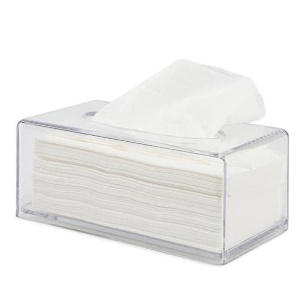 Transparent akryl tissue box servetthållare vardagsrum hem förvaringsbox papper box-jbk