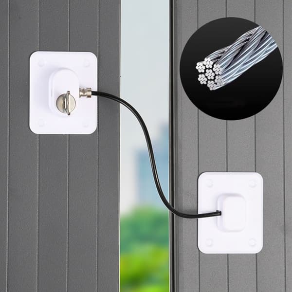 Window Lock (2-pack) - Window Restrictor for Children, Safety - No Drilling Required White