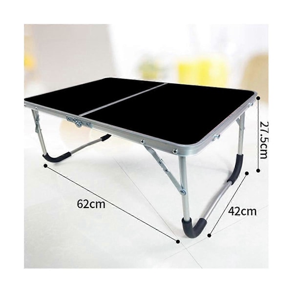 Bærbar Multifunktionel Bærbar Picnic Rack Laptop Bord til Udendørs Camping Sort