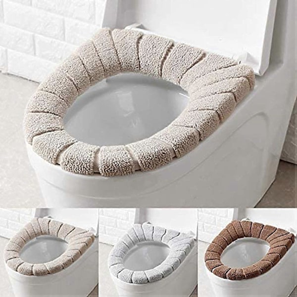 WC-istuimen pehmuste, universaali, pehmeä WC-istuimen pehmuste, pestävä, lämmin, pehmeä, paksu, pehmeä 2-osainen setti (Espresso)