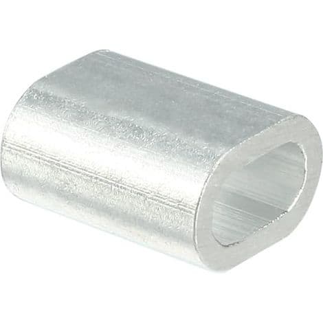 0,5 mm ovala aluminiumklämmor för vajer, presshylsor
