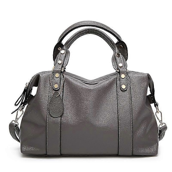 Dame Taske Mode Boston Taske Dame Håndtaske Skuldertaske Crossbody Taske - FARVE: grå