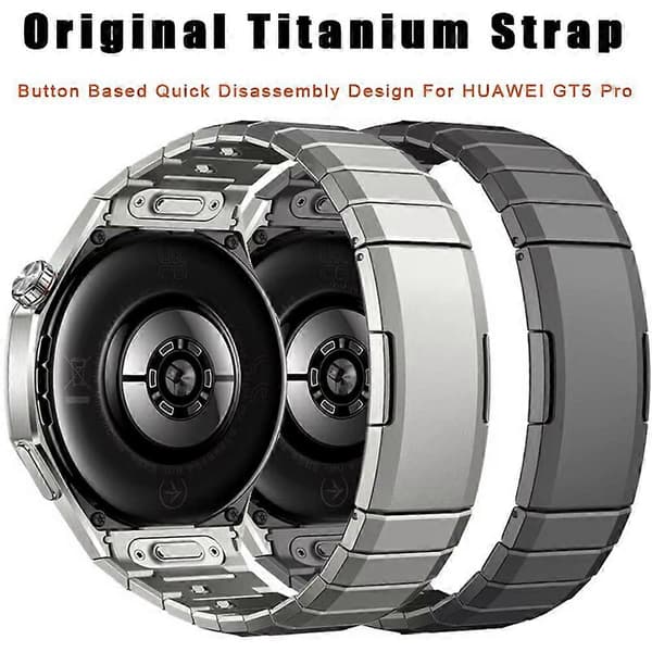 Til Huawei Watch GT 5 Pro 46mm Armbånd 1-Perle Titanium Legering Urrem Titanium