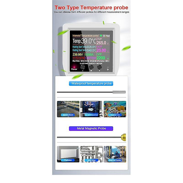 Tuya Wifi -lämpötilasäätöpistorasia 16A AC220V Digitaalinen lämpötilanohjainpistorasia Ajastimen kytkentä