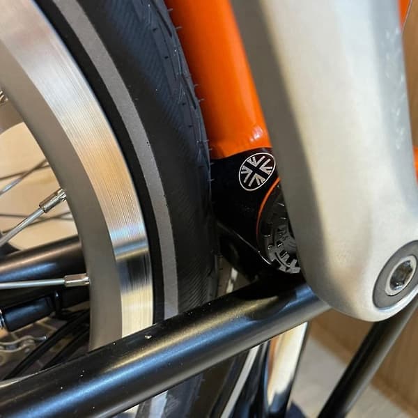 Brompton-pyörän alumiinirunko suojapalat, musta