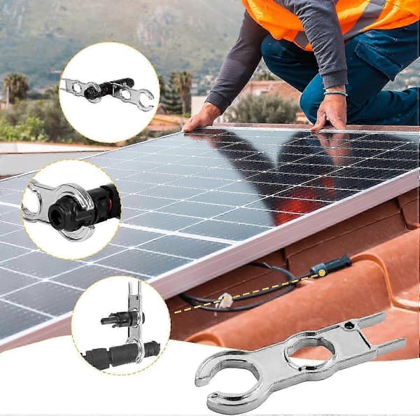 2 stk. MC4-nøgle til PV-stik MC4 justerbart nøglesæt MC4 PV-stik justerbart nøglesæt egnet til montering og afmontering af MC-4-stik