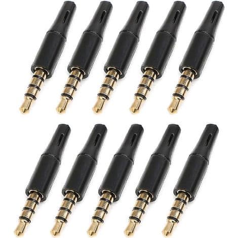 10 kappaletta 3,5 mm:n 4-napainen stereoliitinsovitin ääniliitin