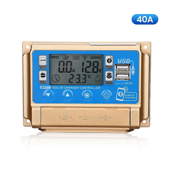 Solar Kontroller Adaptiv MPPT Solar Kontroller med Bluetooth 12V/24V Solar Ladekontroller