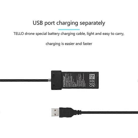 70 cm smart USB-ladekabel for Tello-droner, strømledning og hurtiglading