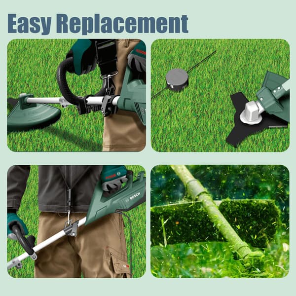 Trimmer line and cap for Bosch AFS 23-37 grass trimmer Red