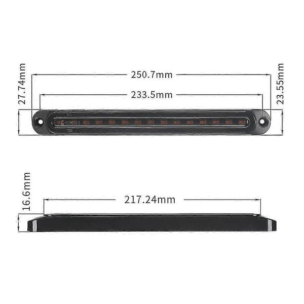2 stk - 30LED Tilhenger Baklys Rød og Gul Spotlight E4 Bil Baklys 12-24V
