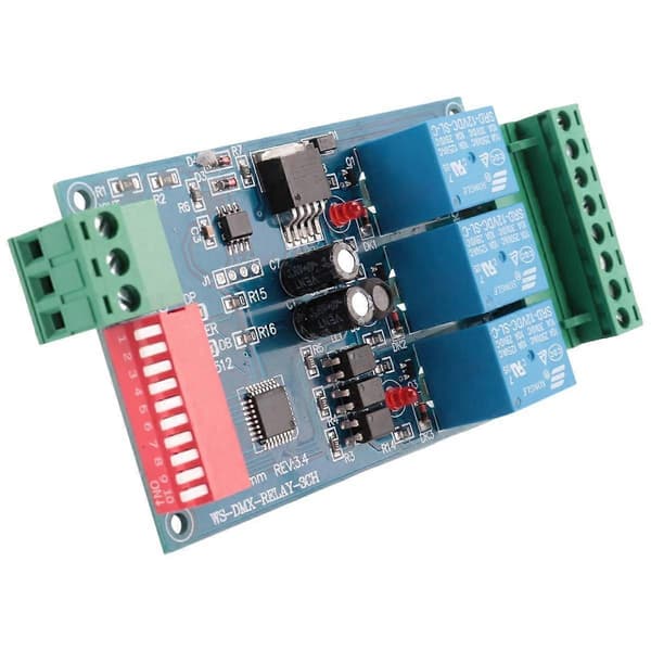 3CH DMX 512 RELÉUTGANG, LED Dmx512 Kontrollerkort, LED DMX512 Dekoder, Relé