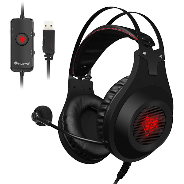 Gaming Headset - N2U Kablet Gaming Headset med Mikrofon og Volumkontroll