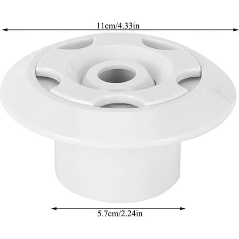 2-tommer 360° roterende hvid rund pool massage dyse Pool Spa tilbehør returdyse