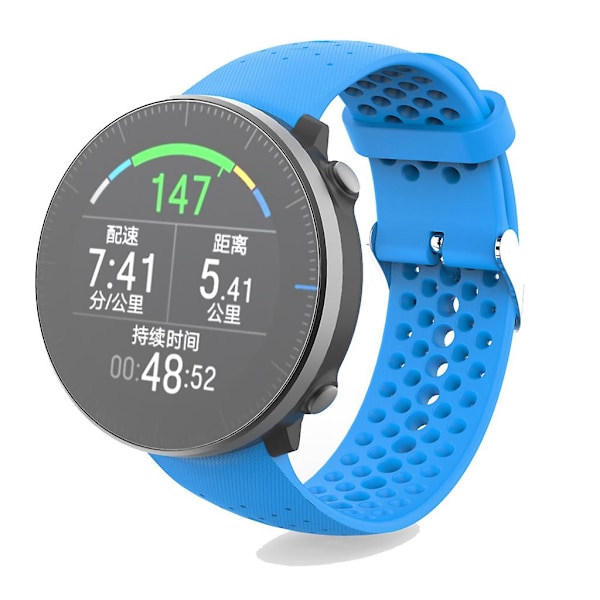 Sportsbånd Armbånd for POLAR Vantage for M Silica Slitesterk Rem for Smartklokke farge: Blå