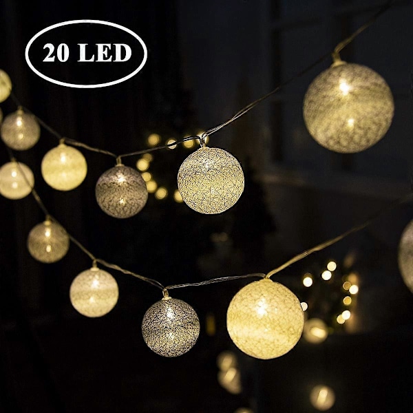 Solcelled LED Lys Julepynt Lys Sød Farve Bold Bobler Solcelled LED Lysstreng