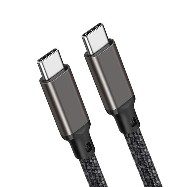 2M USB-C til USB-C hurtigopladningskabel - Sort Titanium 2 m