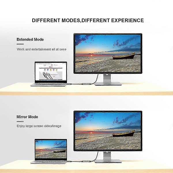 HDMI - Mini DP -muunninsovitin kaapeli 4K UHD 30Hz