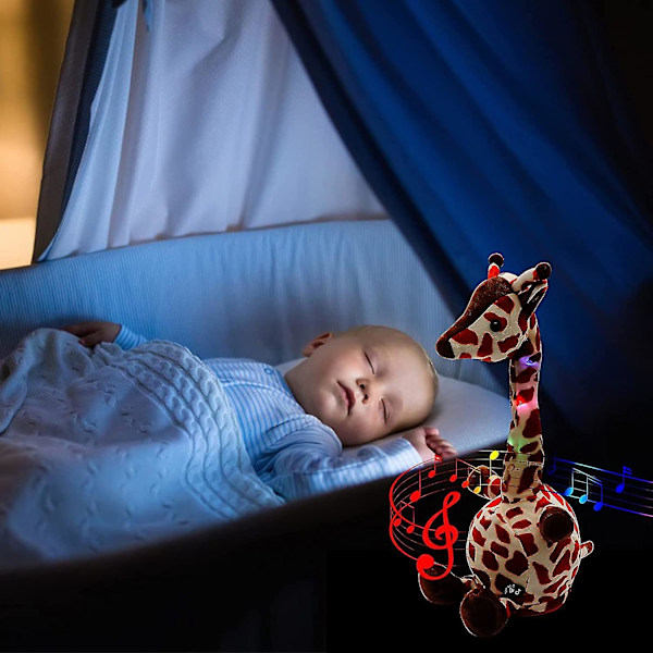 Tanssiva kirahvi, kirahvilelu, kirahvilelut lapsille, jotka toistavat sanojasi, tanssiva kirahvipehmolelu vauvoille, puhuva ja toistava kodin sisustus Chi
