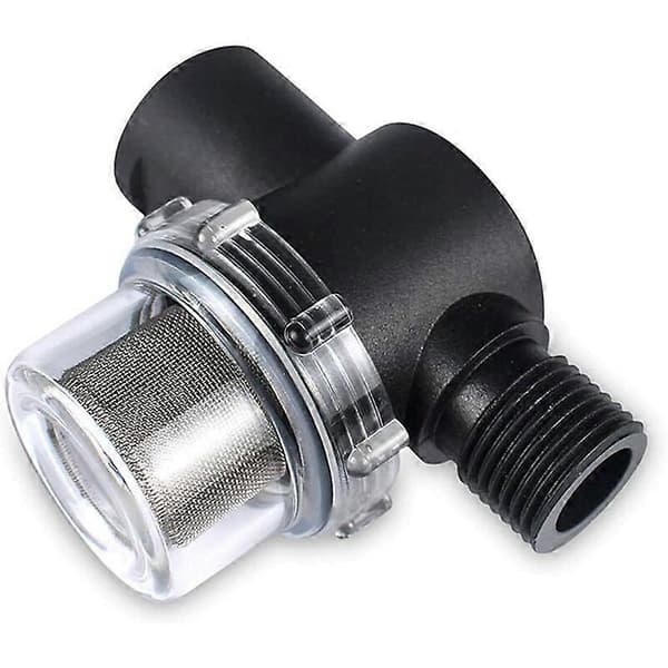 Inline Mesh Filter, Vandpumpe Si Filter Vandvejsmodifikationstilbehør Universal RV Vandfilter RV Vandpumpe, Sort