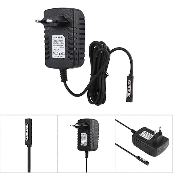 12V 2A Strømadapter Tablet Oplader til Microsoft Surface RT/ RT2 med EU Stik 100-240V