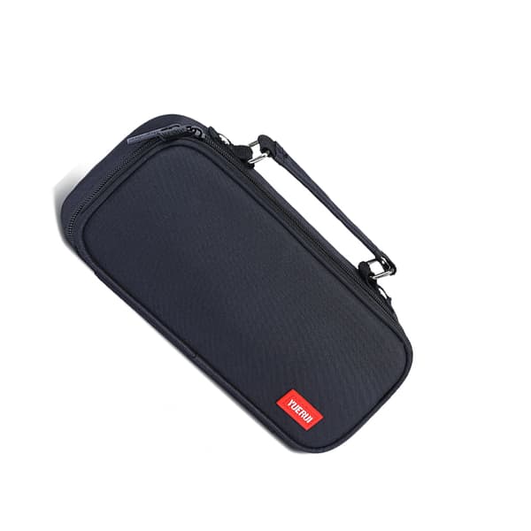 Canvas Pencil Case with Large Capacity and Simple Zipper Black