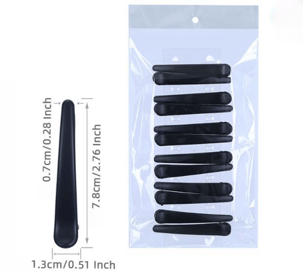 Professionel frisørsalon hårnåle sort plast enkeltben sort 2 7,8 cm