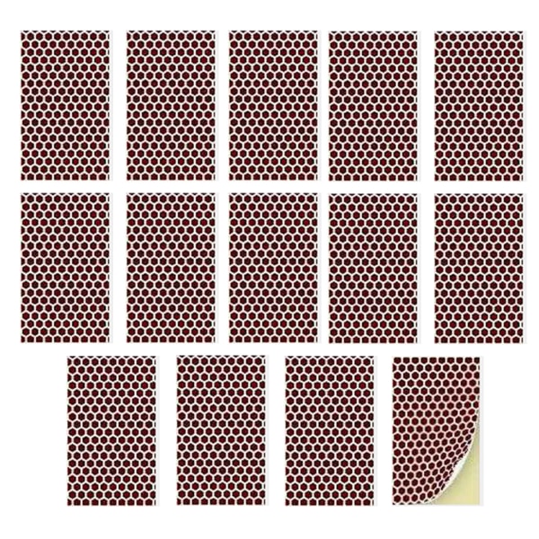 14 stykker brun fyrstikk fosforpapir selvklebende honeycomb form forhåndsstørknet fyrstikk stearinlys tilbehør