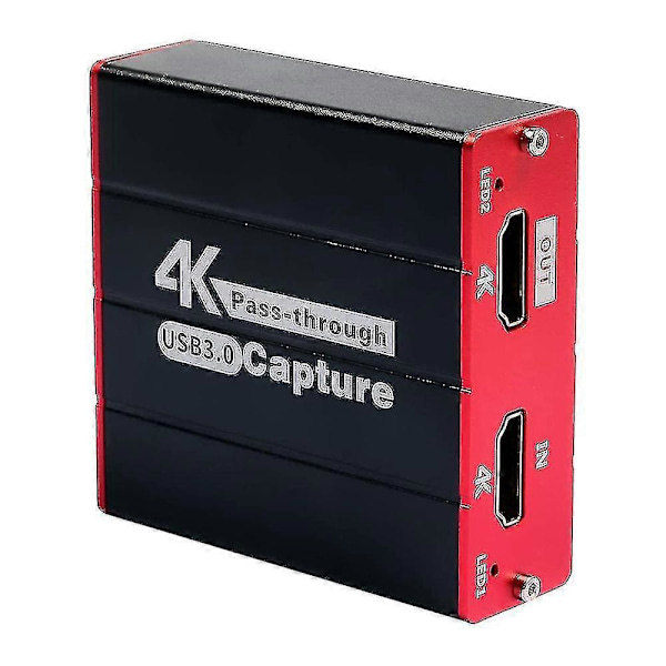 Usb3.0 4k Video, 1080p 60fps HD Pelikuvauslaite Cam Link Passthrough-toiminnon kanssa -ZZY