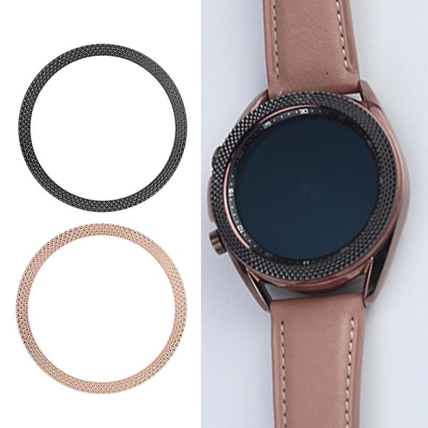 Watch byte av vågig ram lämplig för Samsung Galaxy Watch6/5/4 41/45 mm-STORLEK, FÄRG：41mm，Silver
