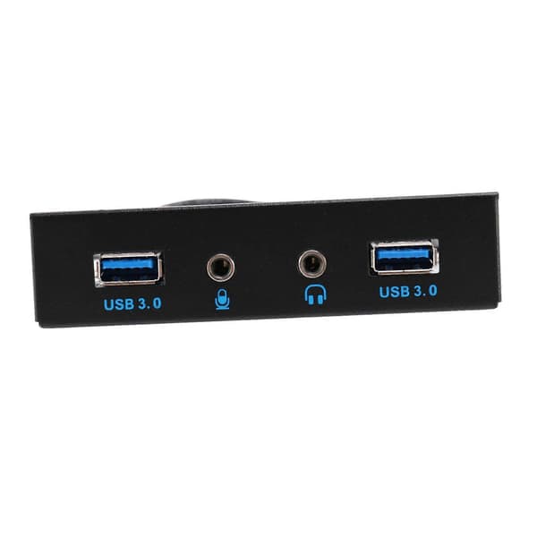3.5'' 2 USB3.0 A Hub + HD Audio til 20Pin Header Floppy Frontpanel