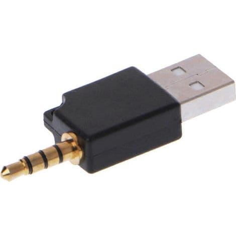 USB 2.0 uros-3,5 mm:n liitinsovitin iPod Shuffle 1G 2G:lle ja Apple-laitteille