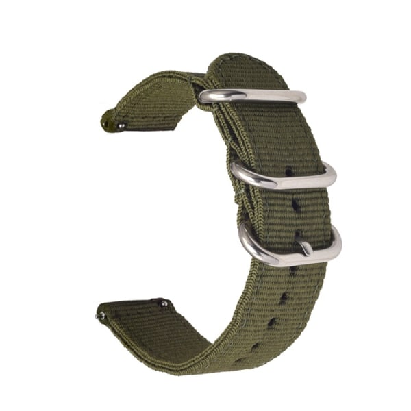 22 mm justerbar fortykket lerret nylon erstatningsstropp militærgrønn håndleddsstropp 22mm Army Green