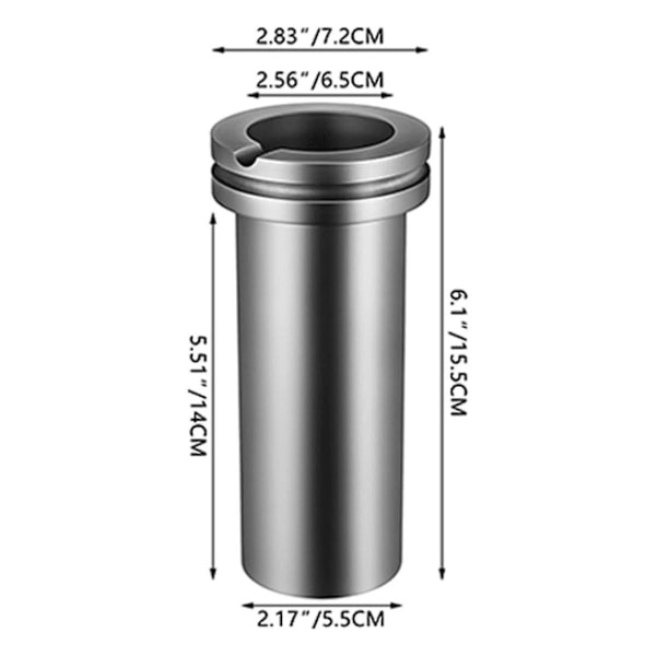 Høyrenhets 2 kg grafittdigel for metallsmelting - Perfekt for gull, sølv, kobber, aluminium - Verktøy for smykkestøping